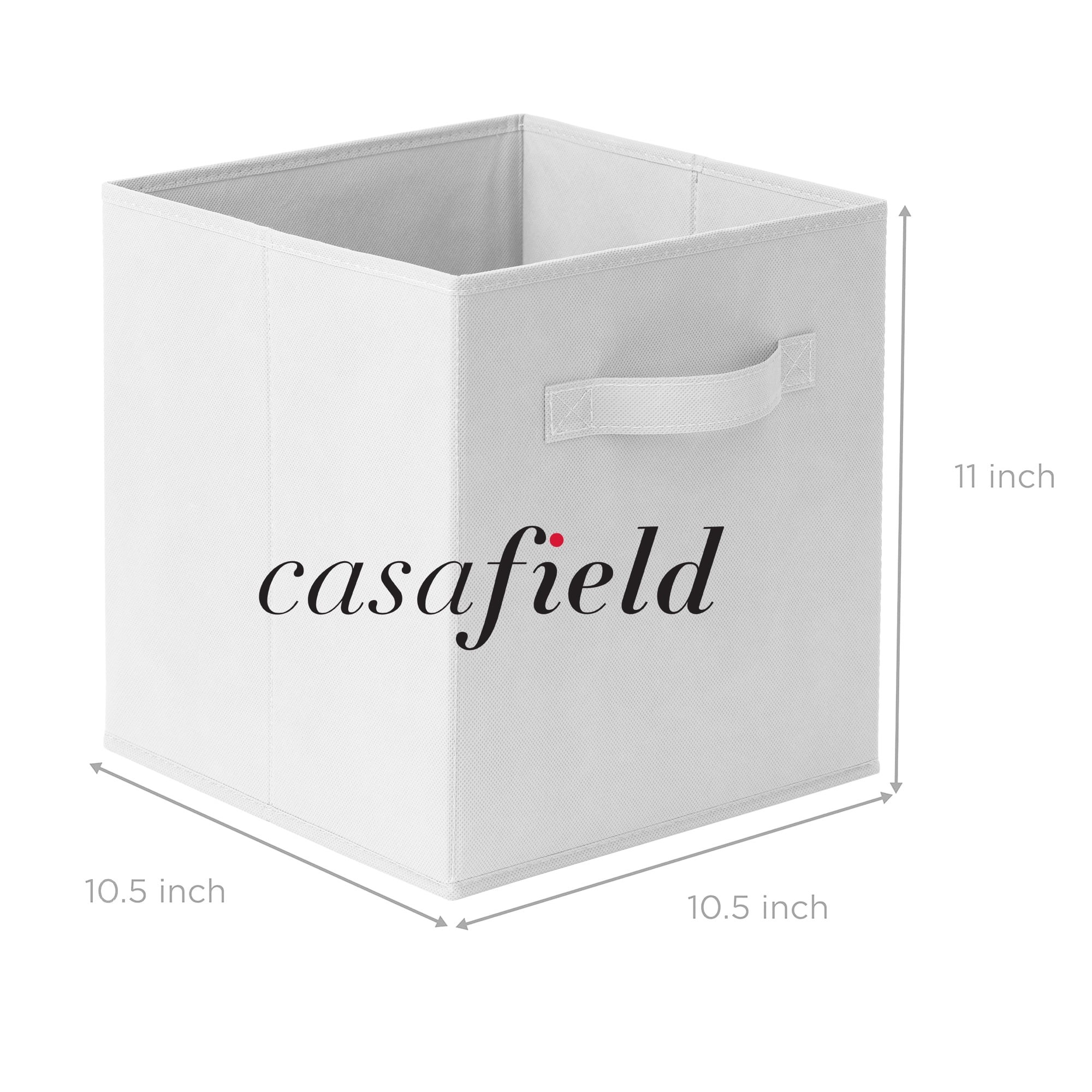 Casafield Set Of 6 Collapsible Fabric Storage Cube Bins, Black - 11  Foldable Cloth Baskets For Shelves And Cubby Organizers : Target