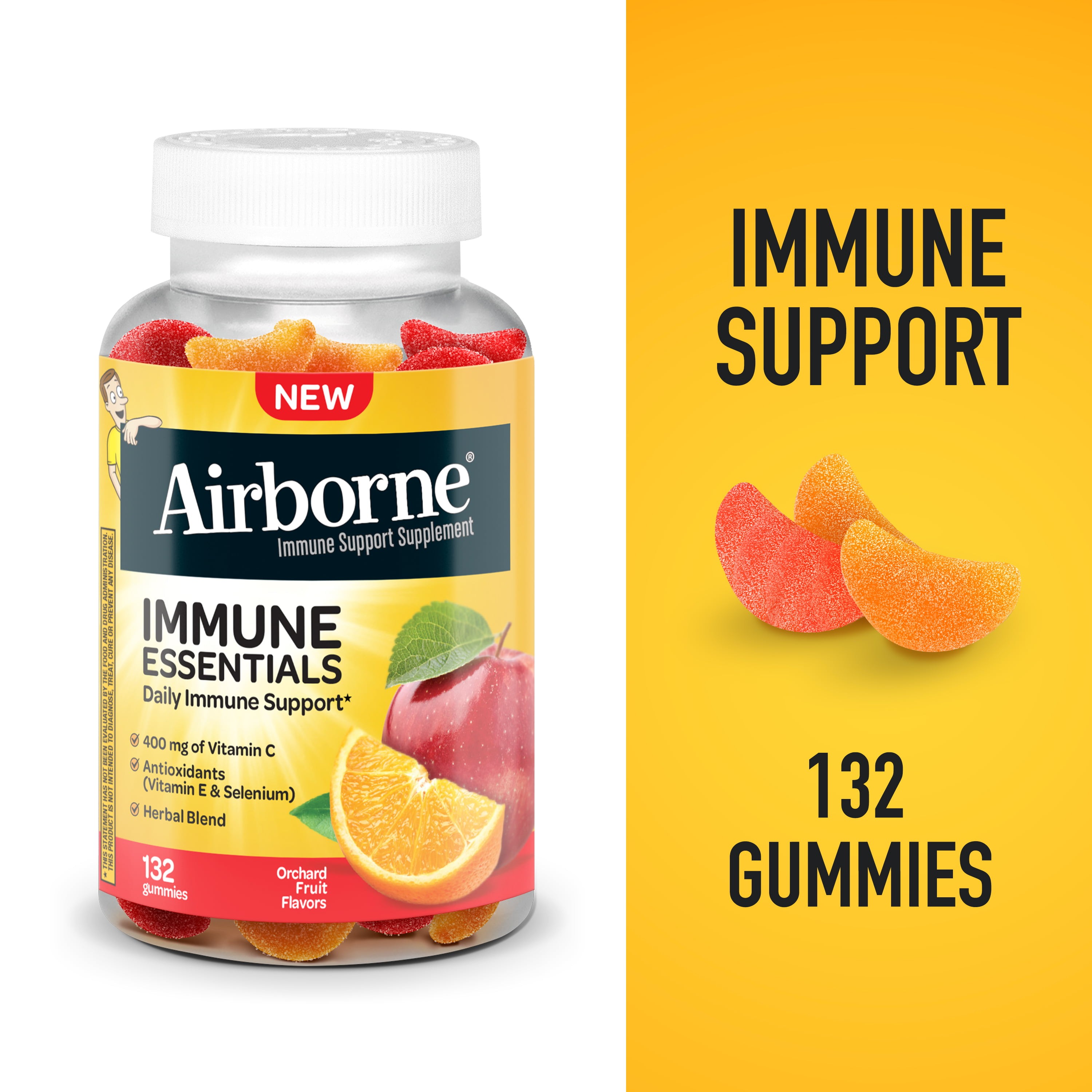 Airborne 400mg Vitamin C Gummies For Adults & Children, Immune