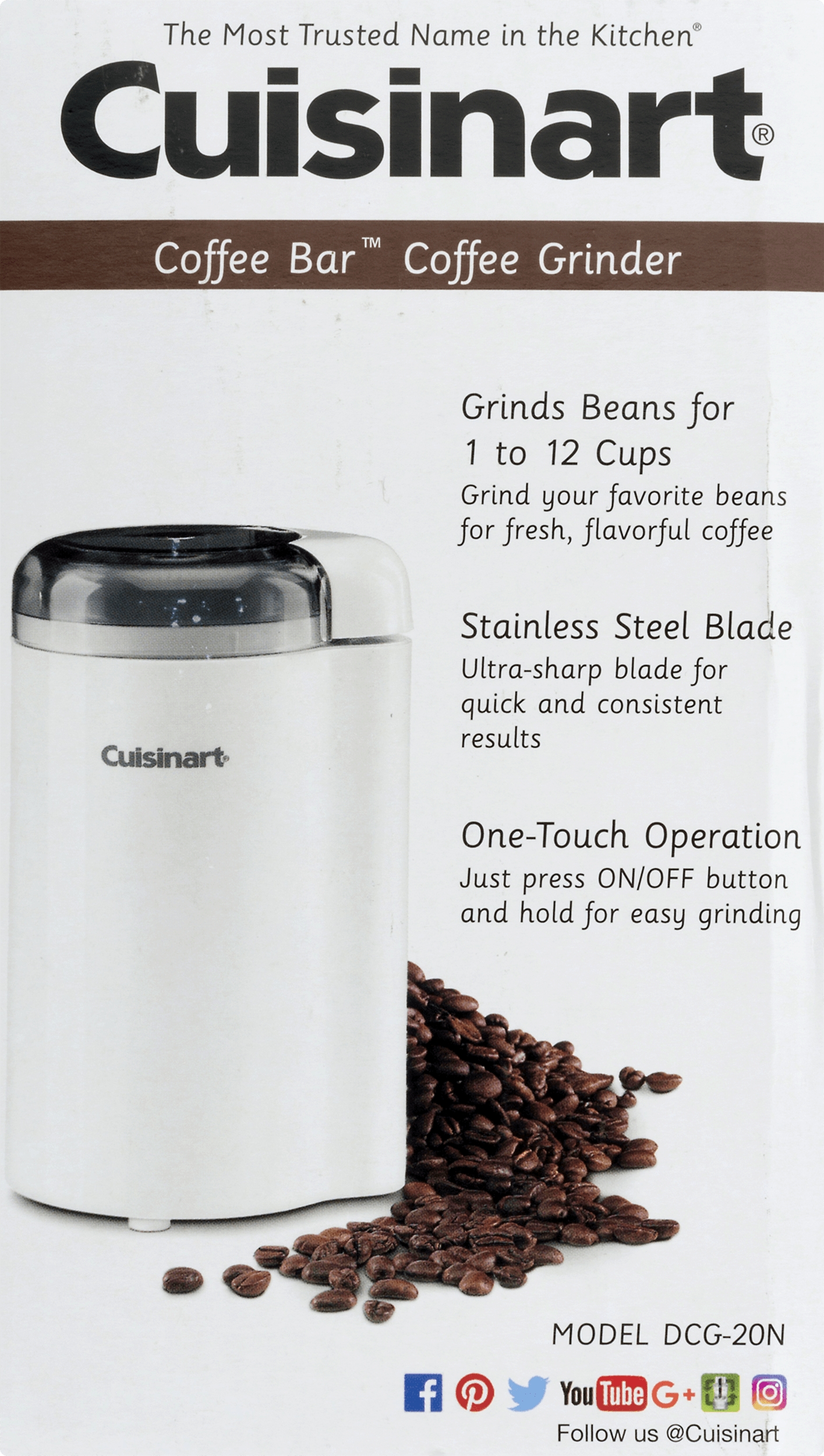 Cuisinart 12 Cup Coffee Bar Coffee Grinder, Black, DCG20BKN Best Deals