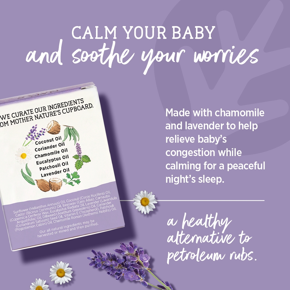 Maty’s All Natural Baby Chest Rub, Petroleum Free, Made with Soothing Lavender & Chamomile, 1