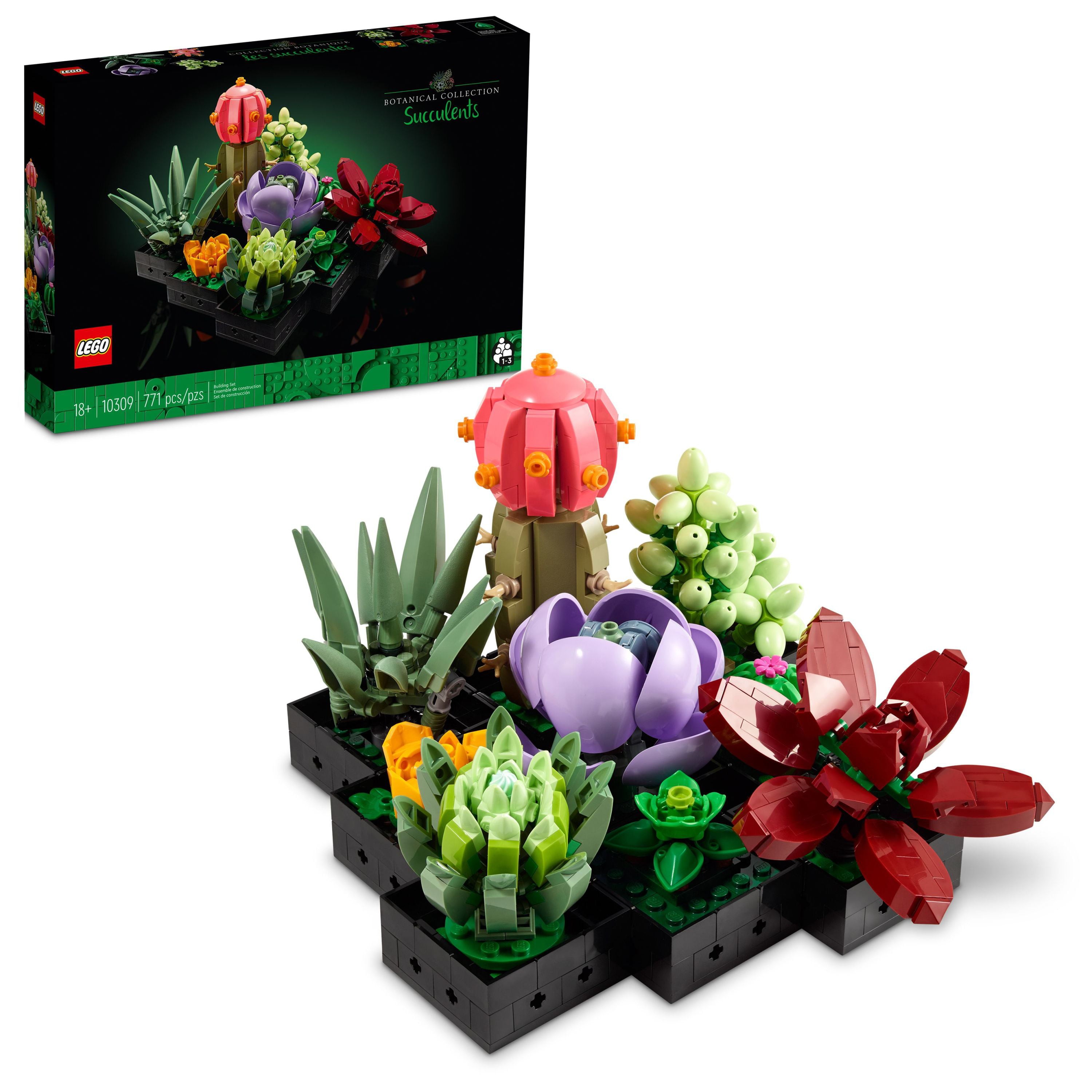 LEGO Icons Succulents 10309 Artificial Plants Set for Adults, Home ...