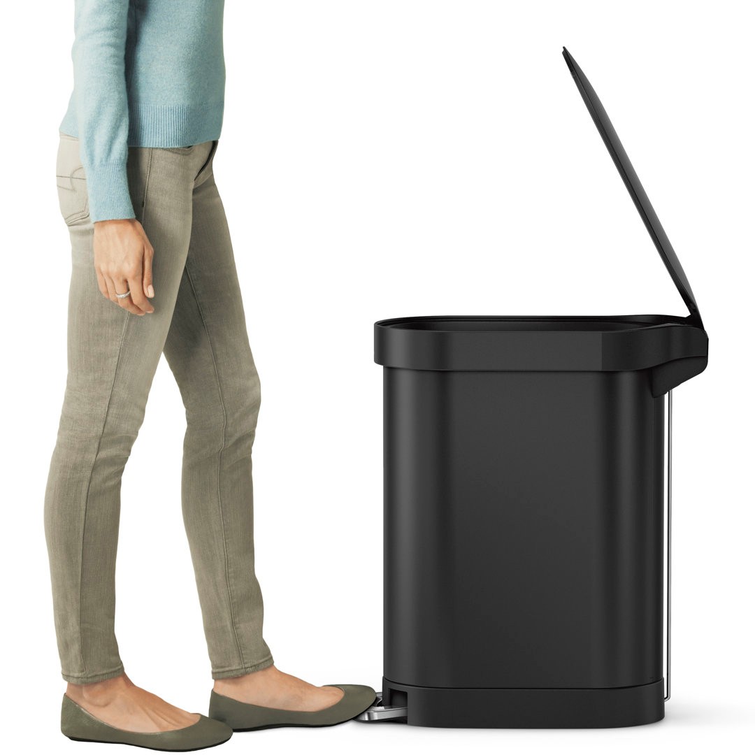 Simplehuman For Color Guide simplehuman 45 Liter / 12 Gallon Slim Hands-Free Kitchen Step Trash Can ...