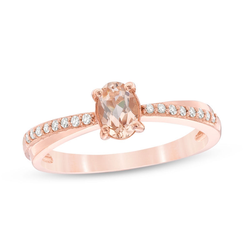 Stella Grace 10k Rose Gold Morganite & 1/4 Carat T.W. Diamond