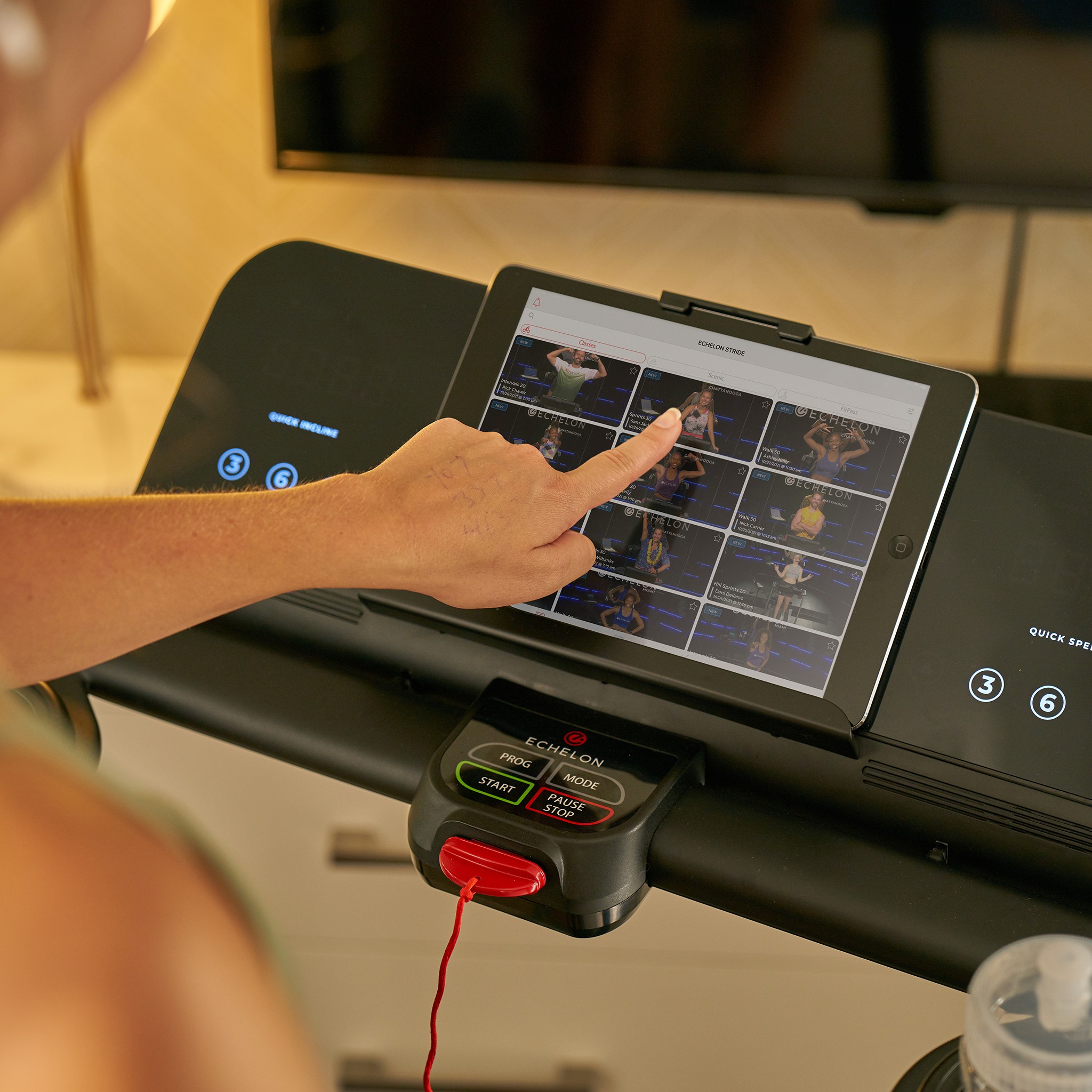 Echelon Stride Auto-Fold Connected Treadmill (Certified Open Box): le ...