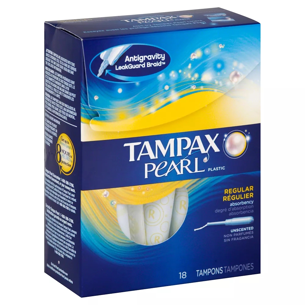 Tampax Pearl 18-Count Regular Unscented Tampons Best Deals And Price ...