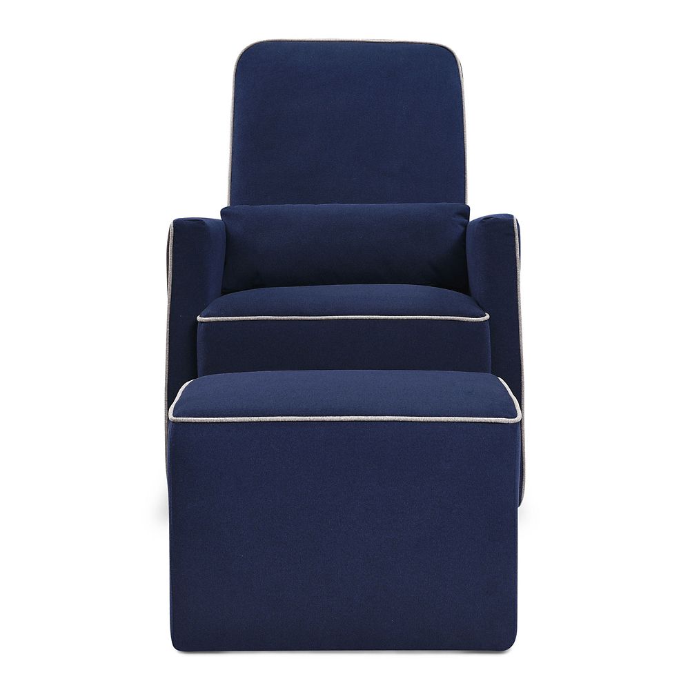 DaVinci Olive Glider and Ottoman in Dark Grey/Cream Bed Bath & Beyond