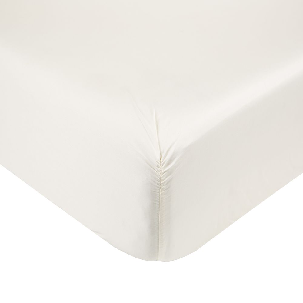 Nestwell Cotton Sateen 400-Thread-Count Twin Fitted Sheet In Egret Best ...