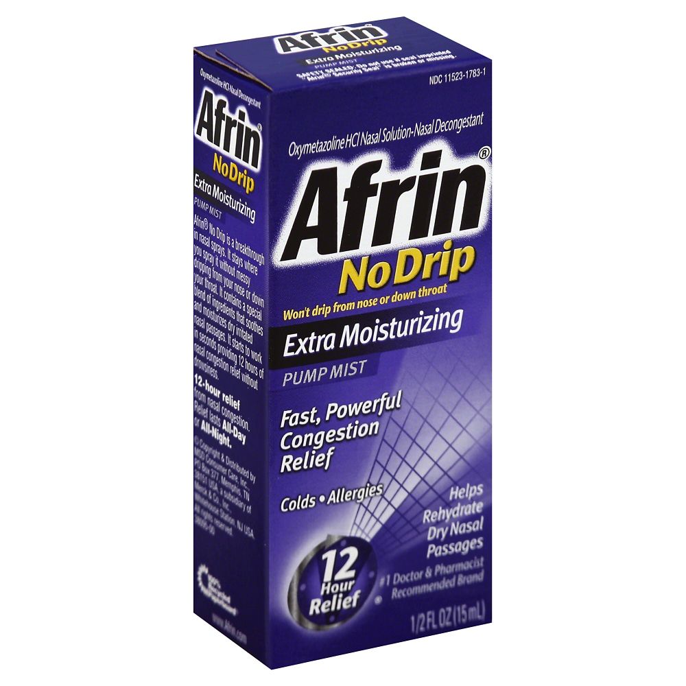 Afrin® No Drip 0.5 oz Extra Moisturizing Nasal Pump Mist Spray Best ...