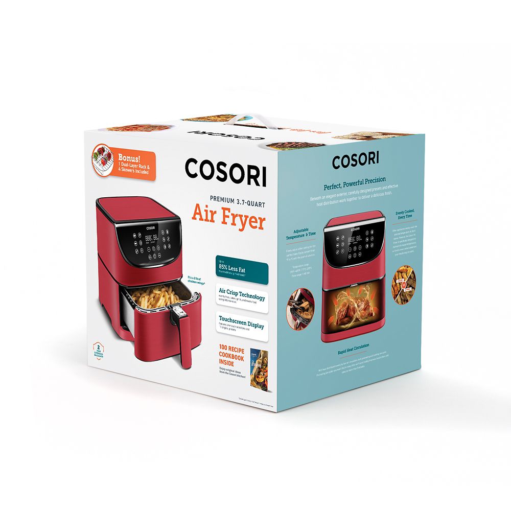 Cosori Premium 3.7 Qt. Air Fryer & Skewer Rack Set In Red Best Deals