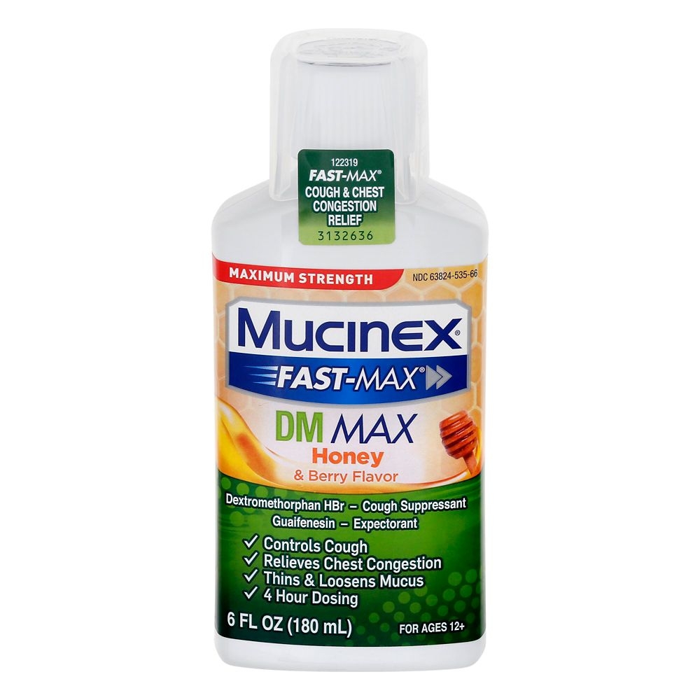 Mucinex® Maximum Strength Fast-Max® 6 fl. oz. DM Max Medicine in Honey ...