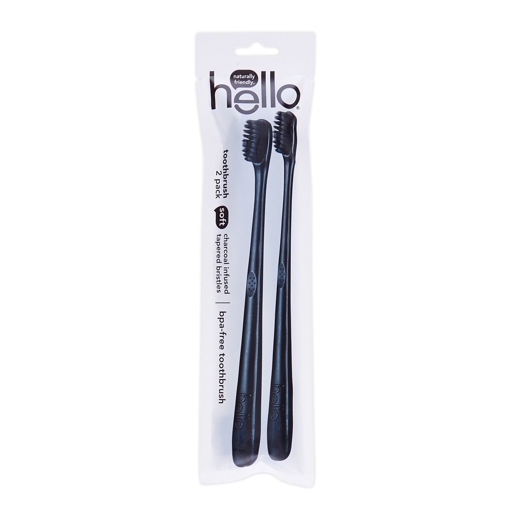 Hello 2Pack Activated Charcoal Infused Toothbrushes Best Deals and