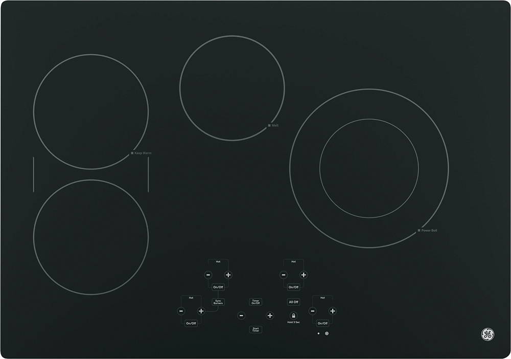 GE 30" BuiltIn Electric Cooktop Black on Black Best Deals and