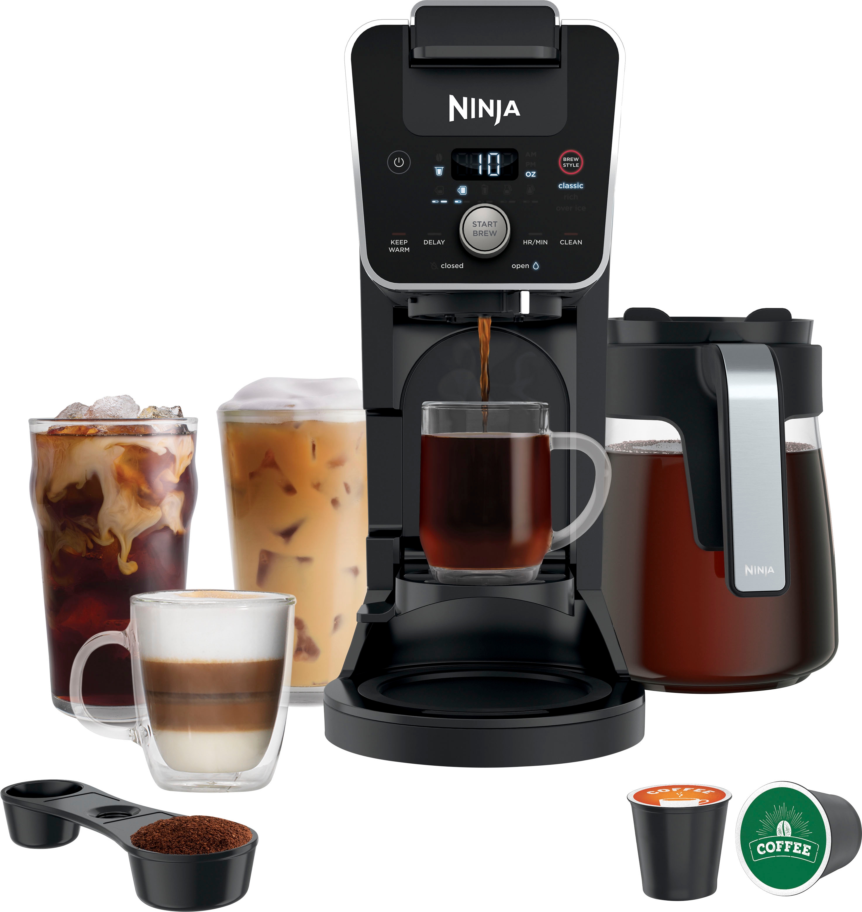 Ninja DualBrew 12Cup Coffee Maker with KCup compatibility and 3