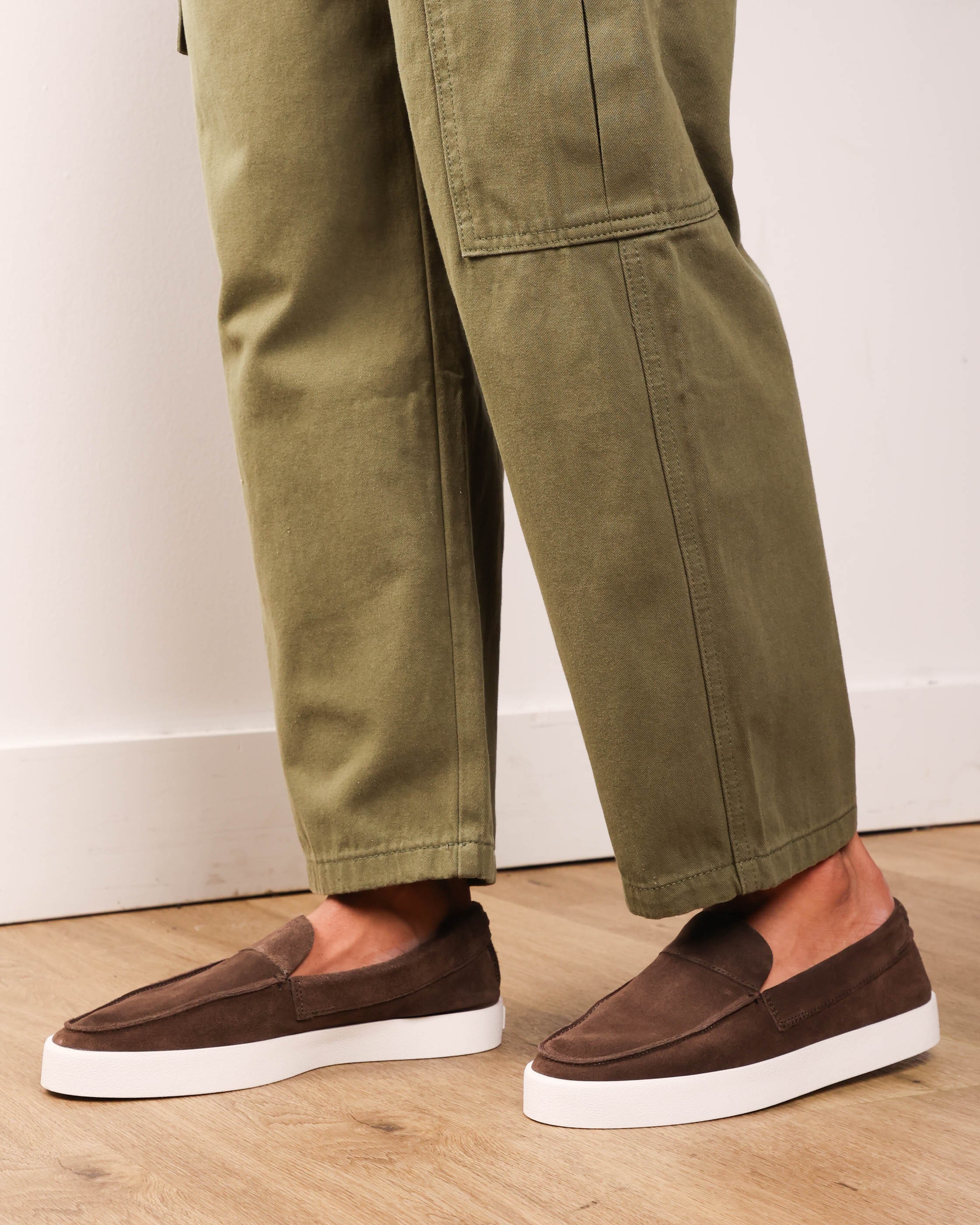 SAINT MORTA HEMISPHERE SUEDE SLIP ONS Saint Morta Hemisphere Suede Slip On Loafer Black/Gum | Parallel main image 2