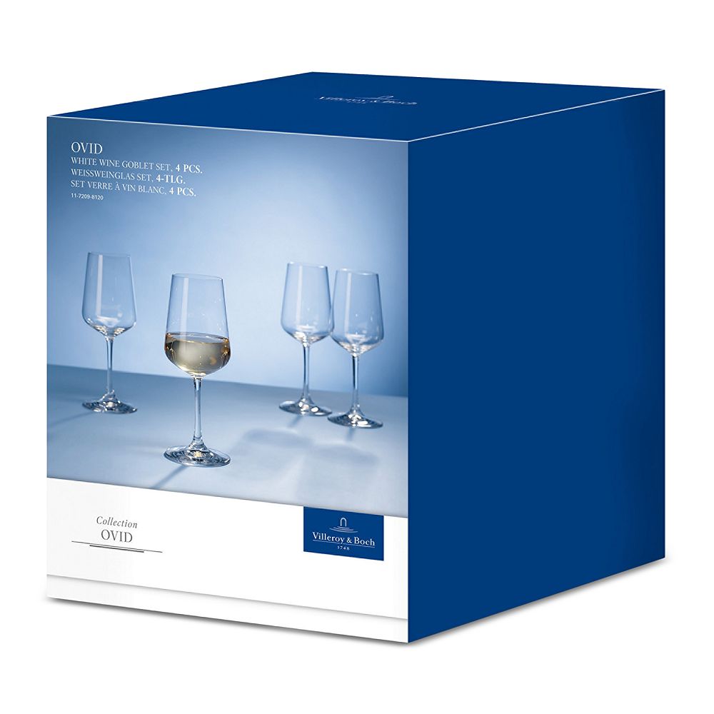 Villeroy & Boch Ovid White Wine Glasses, Set of 4 melhores ofertas e
