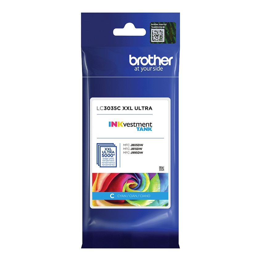 Brother INKvestment Tank Ultra Highyield Ink, Cyan, Yields approx