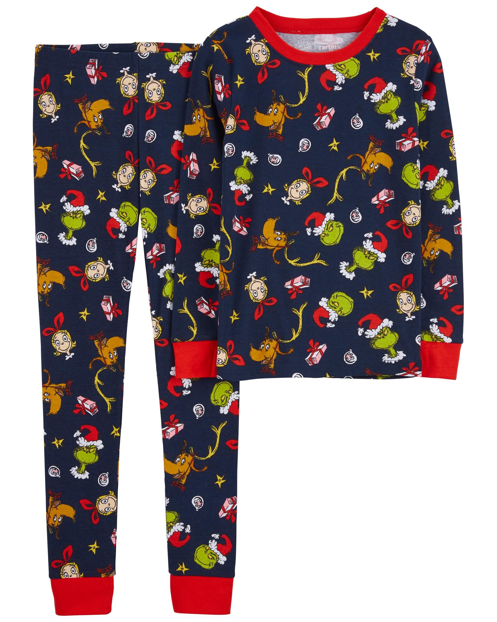 The Grinch Childrens/Kids Fitted Christmas Pyjama Set