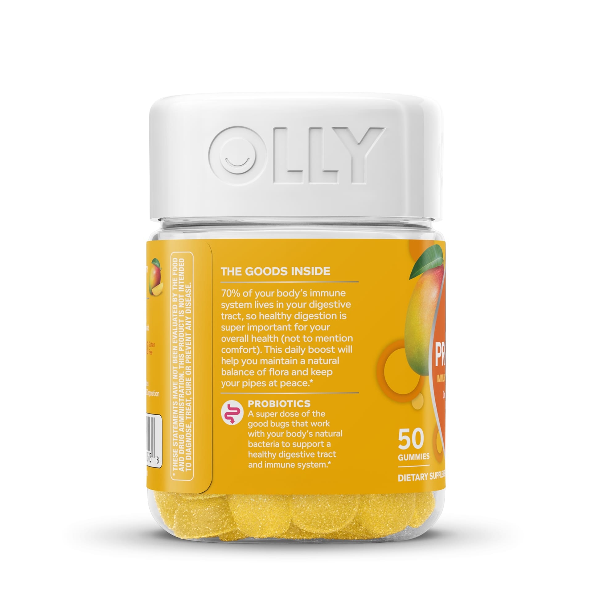 OLLY Adult Multi + Probiotic, Tropical Twist, 70 Gummies