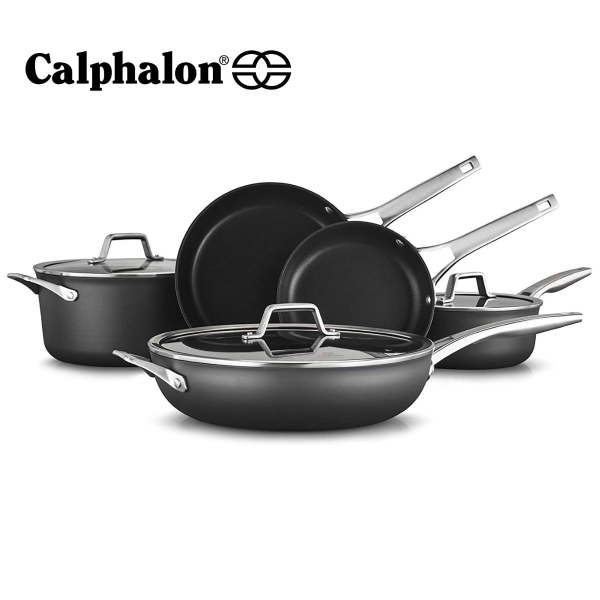Calphalon® Premier™ Hard-Anodized Nonstick 8-Piece Cookware Deals and ...