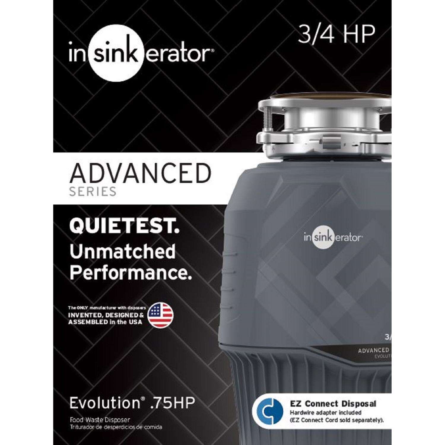 InSinkErator Evolution 3/4 HP Continuous Feed Garbage Disposal Best