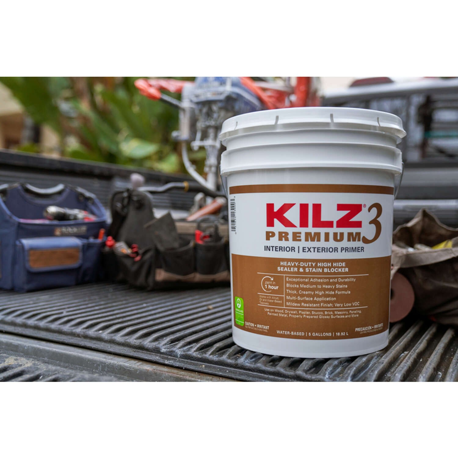 KILZ Premium White Flat WaterBased Stain Blocking Primer 5 gal Best Deals and Price History at