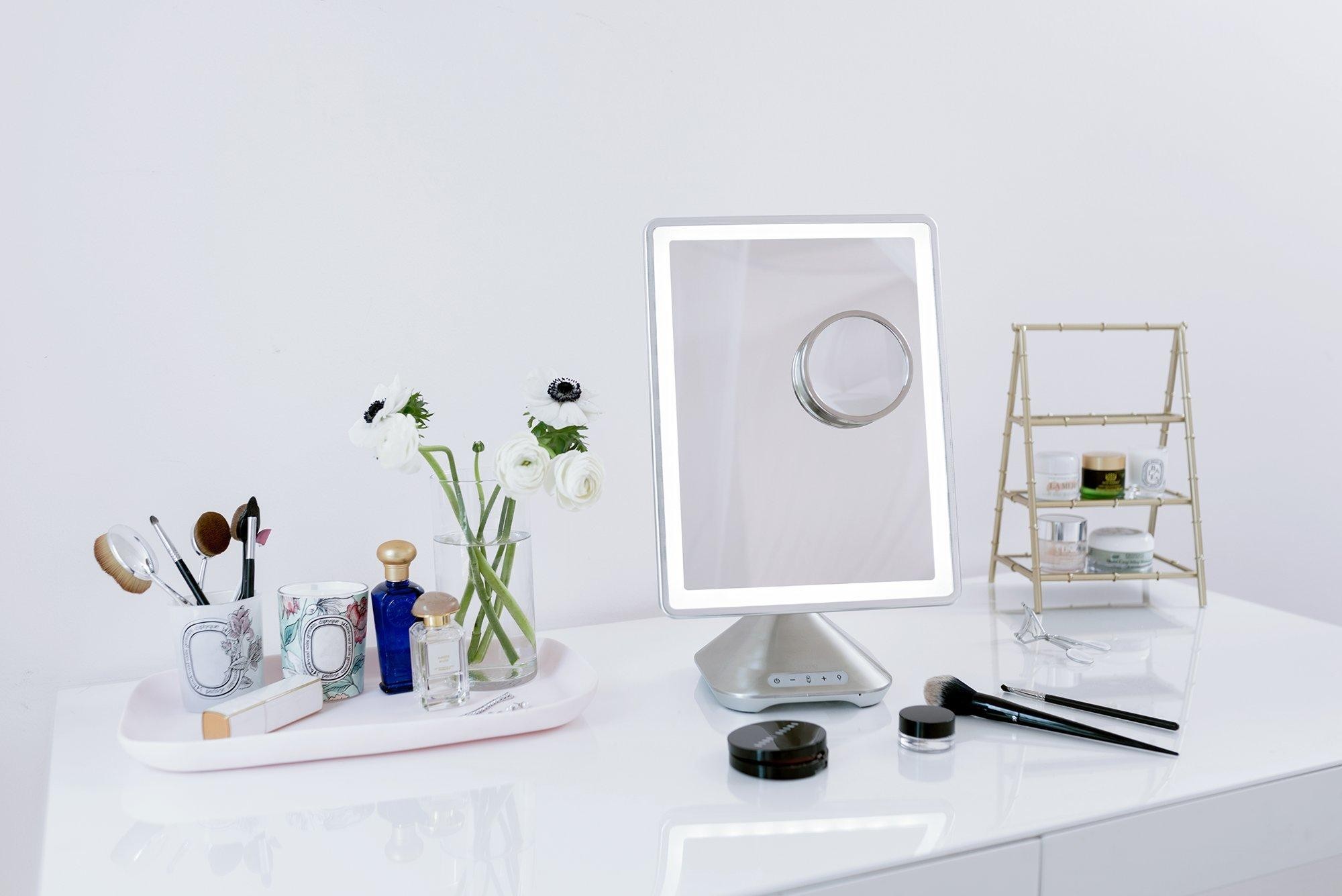 iHome Portable Vanity Mirror With Bluetooth, Speakerphone & USB