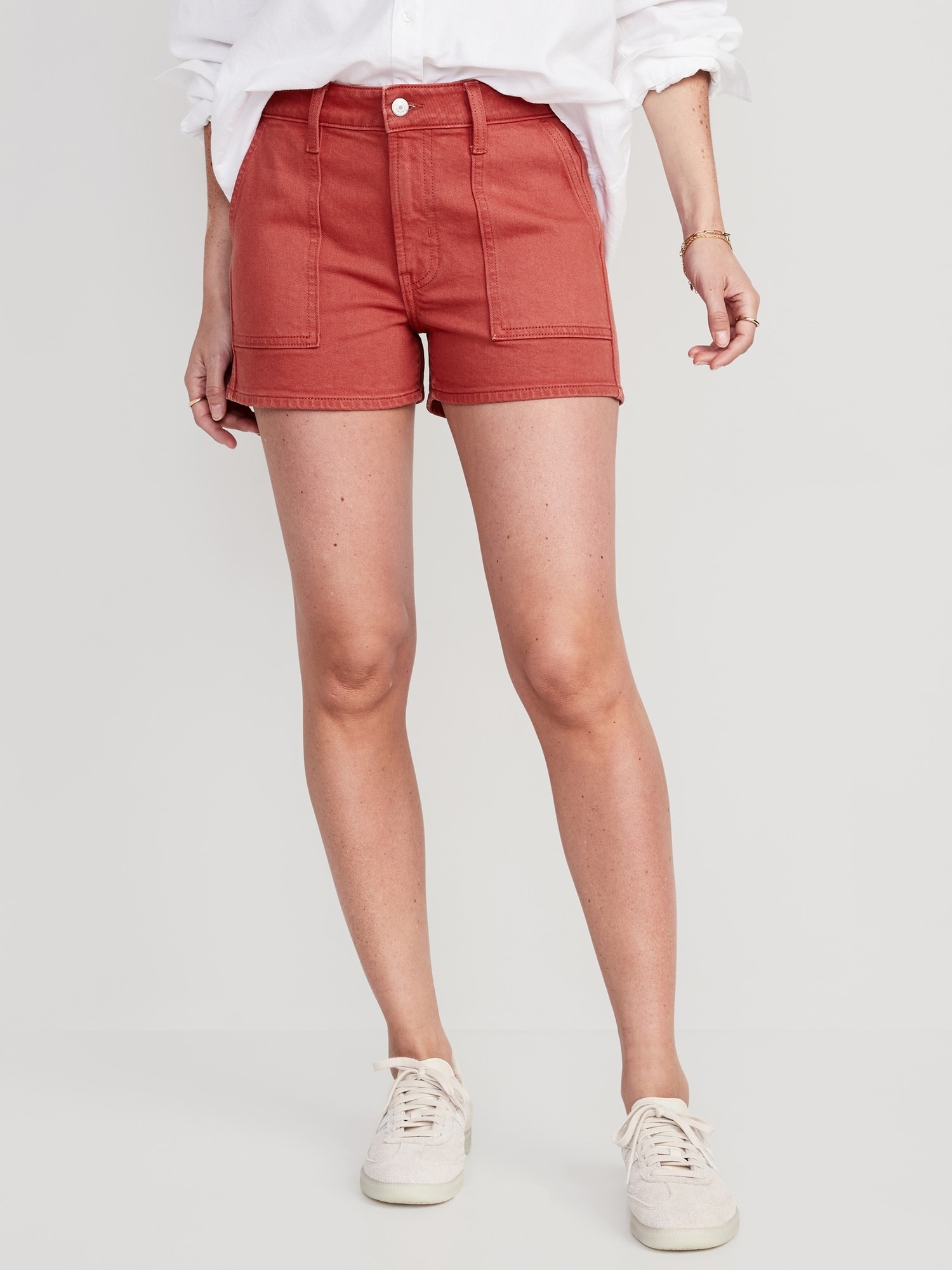 Mejores ofertas e historial de precios de High-Waisted OG Loose Pop-Color  Jean Utility Shorts for Women -- 3-inch inseam en