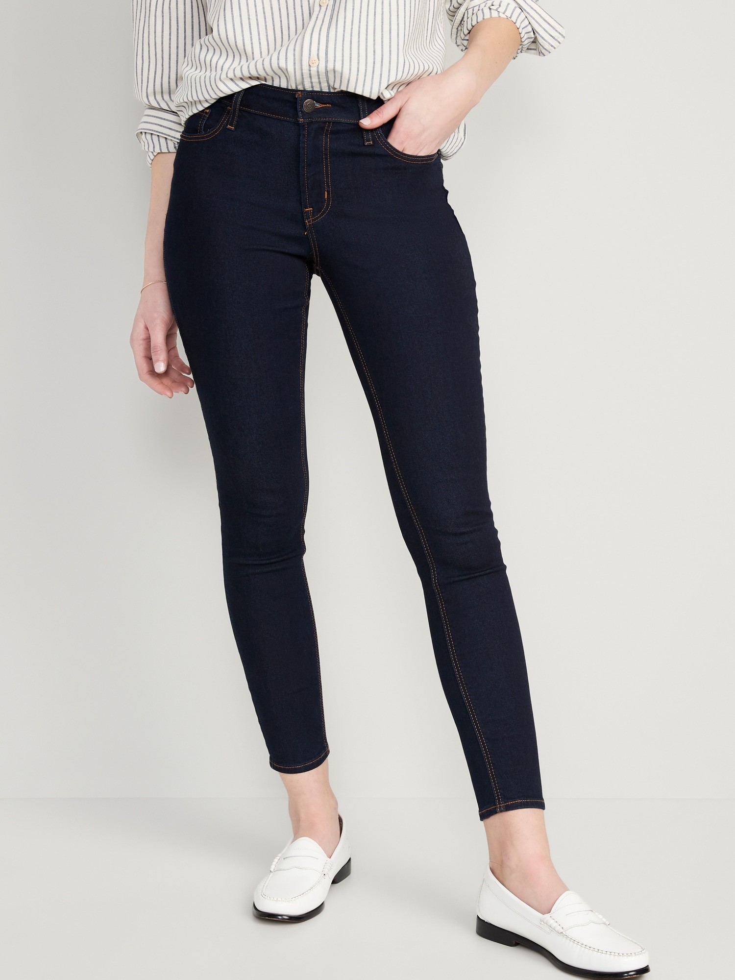 Mid-Rise Rockstar Super-Skinny Jeggings for Women