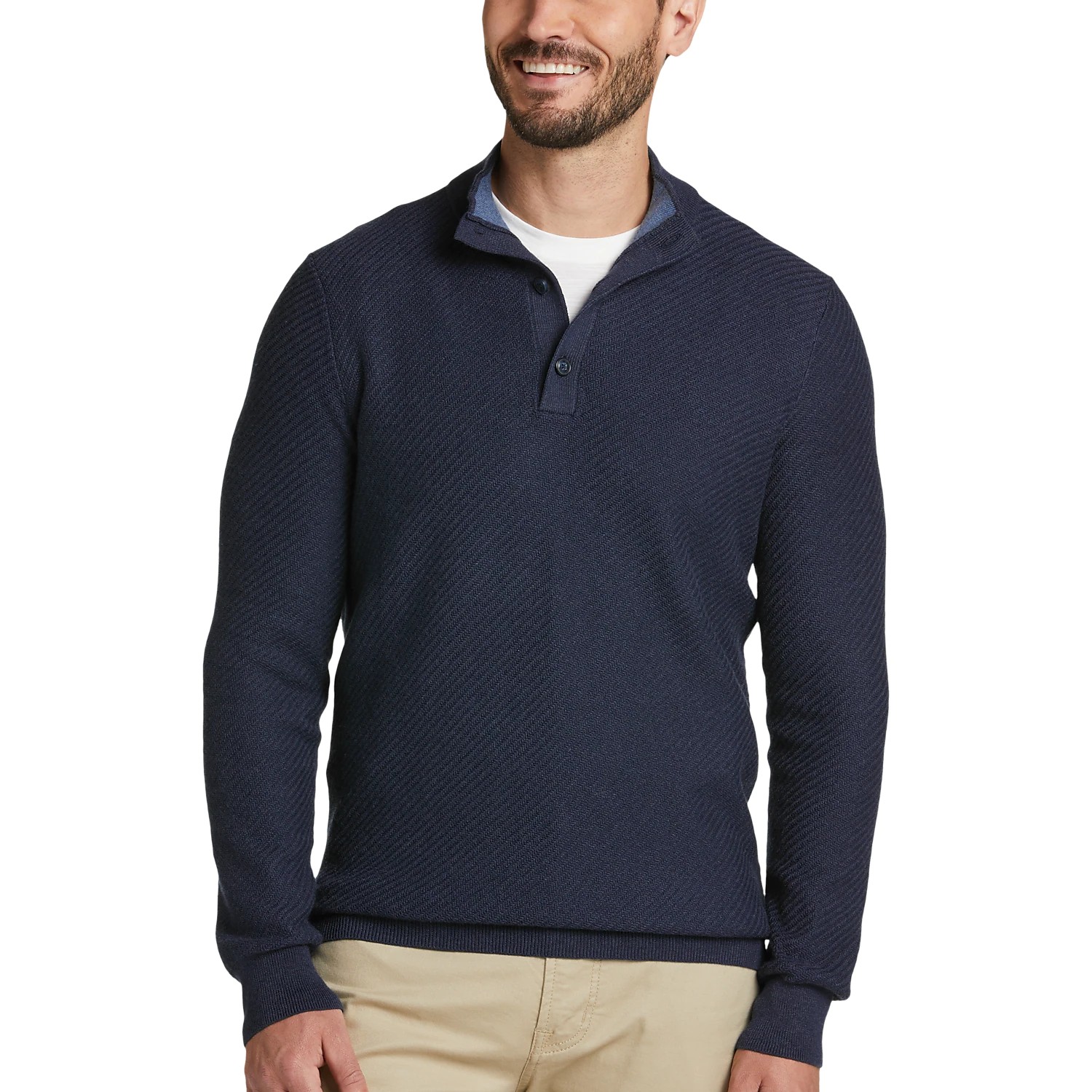 Joseph Abboud Modern Fit Mock Neck Textured Twill Sweater Die besten ...