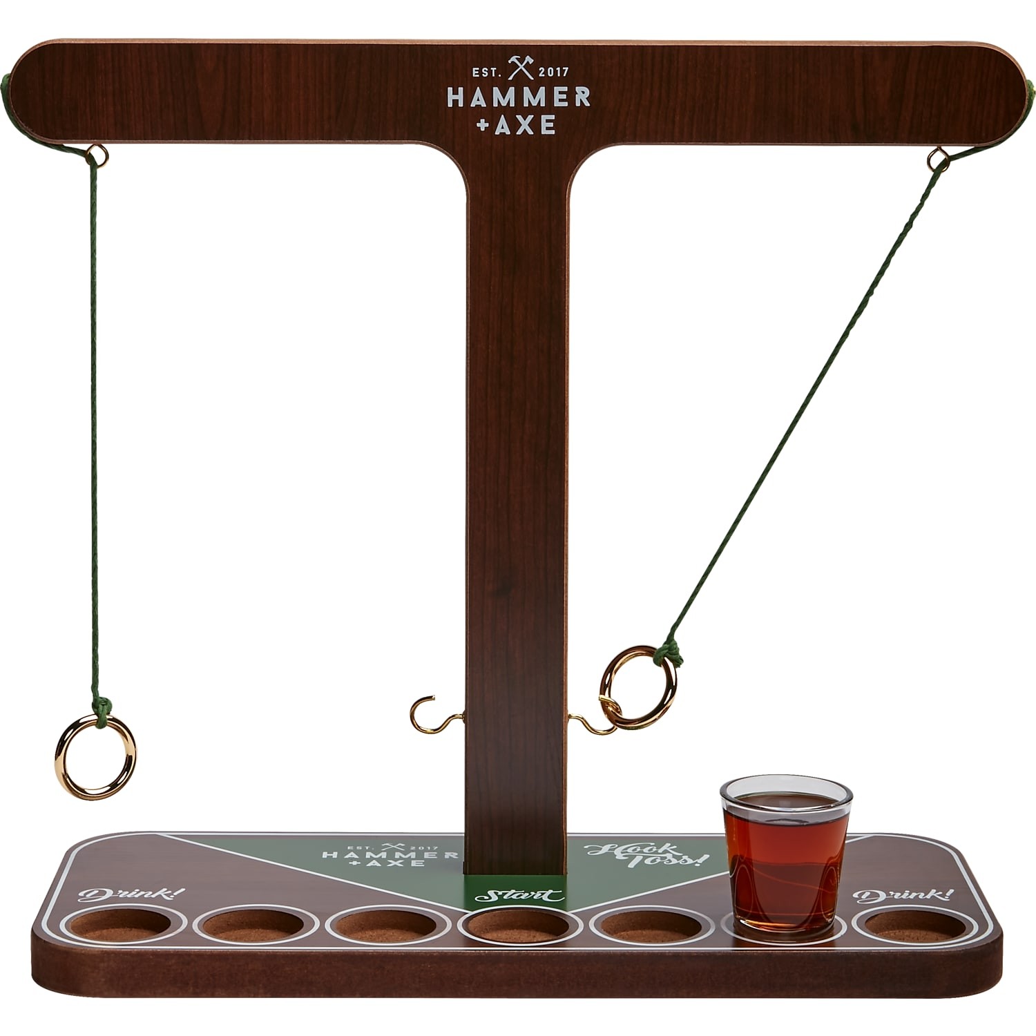 Hammer & Axe Hook Toss 2player Game Dark Wood Die besten Deals und