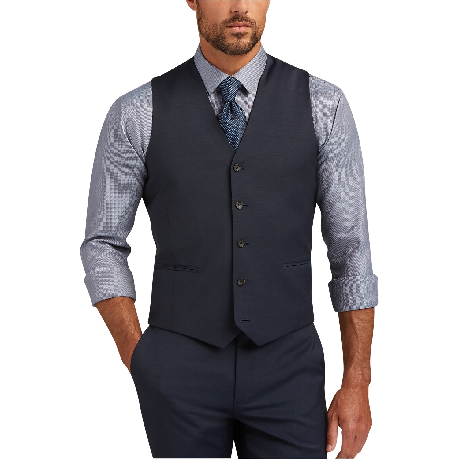 Awearness Kenneth Cole Awear-tech Slim Fit Suit Separates Vest Die ...