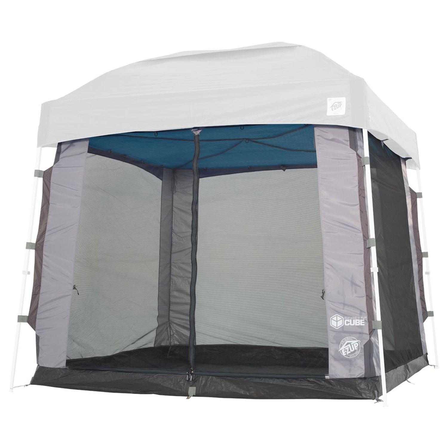 EZ UP Screen Cube™ 5, 10'x10'(3mx3m), Angled Leg, with Carry Bag, Gray