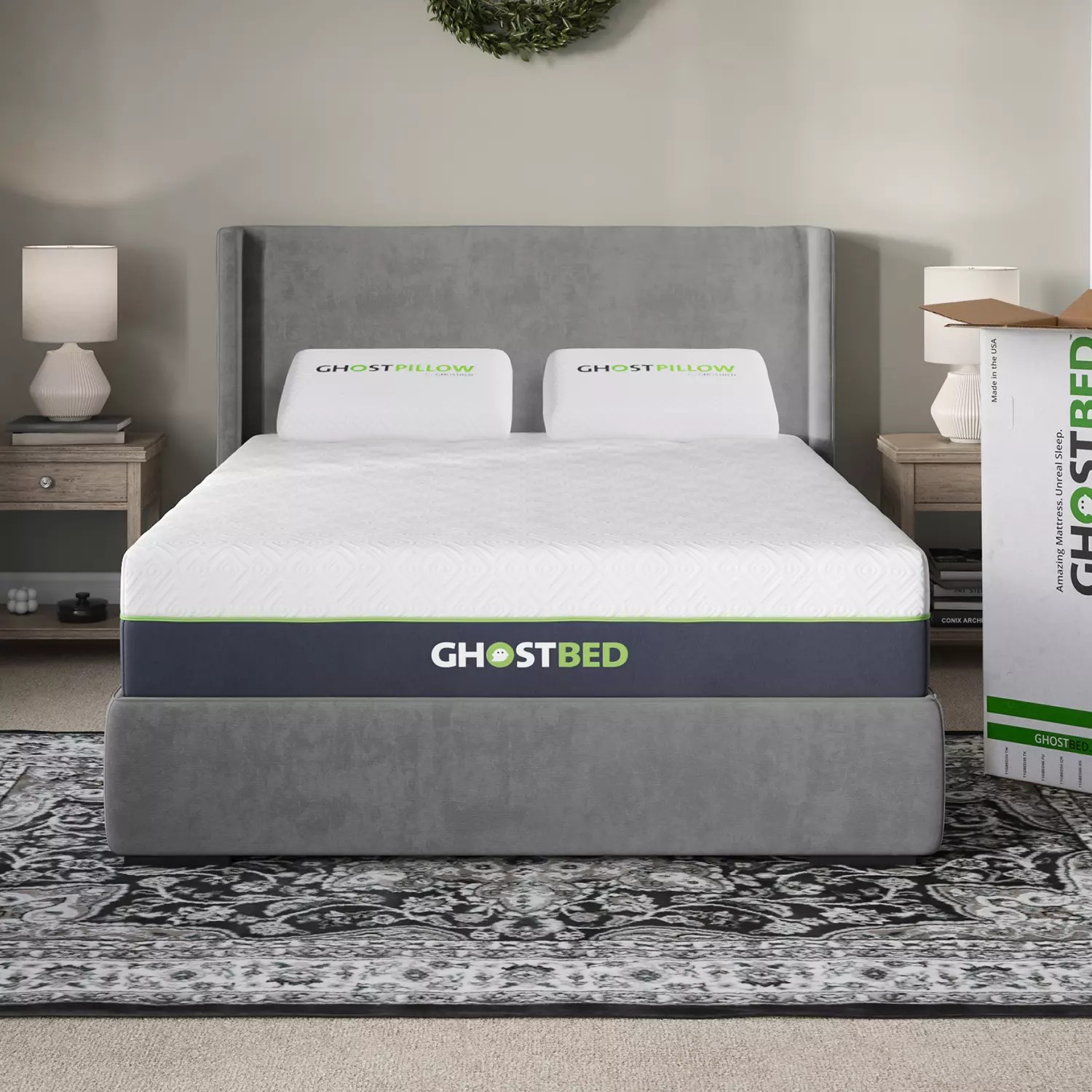 GhostBed 12' Hybrid Mattress (King) De beste aanbiedingen en