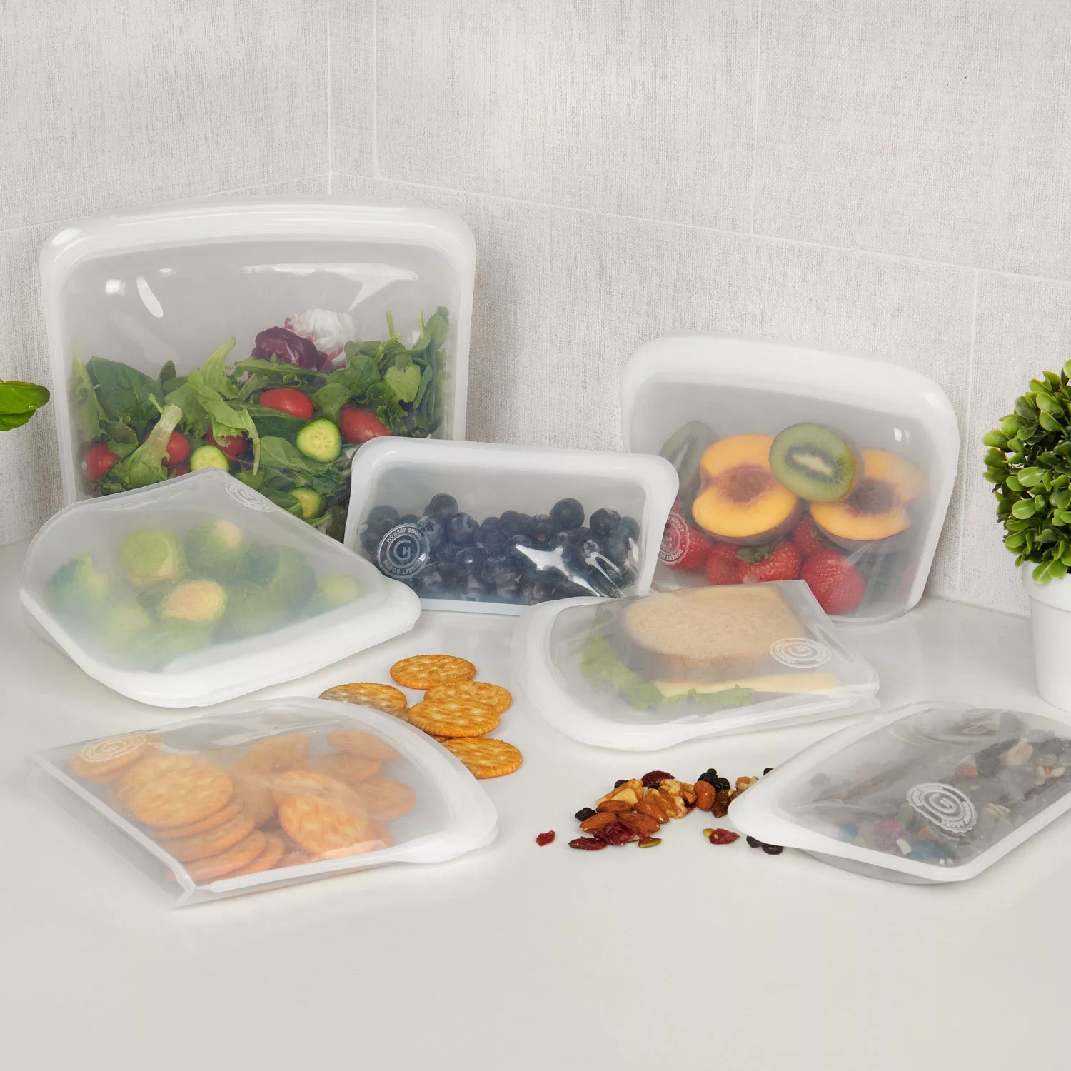 SereneLife 24-Piece Food Superior Glass Food Storage Containers Set, 11 to  35 oz. Capacity, Gray