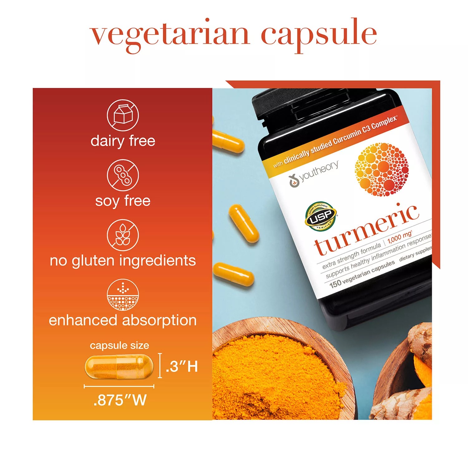 Youtheory Turmeric Extra Strength 1000mg Capsules (180 ct.) Best Deals