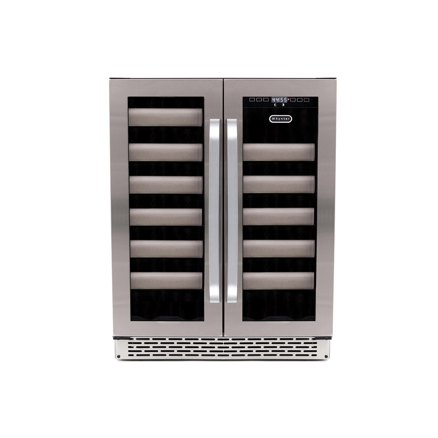 Whynter Elite 40Bottle Seamless Stainless Steel Door Dual Zone Built