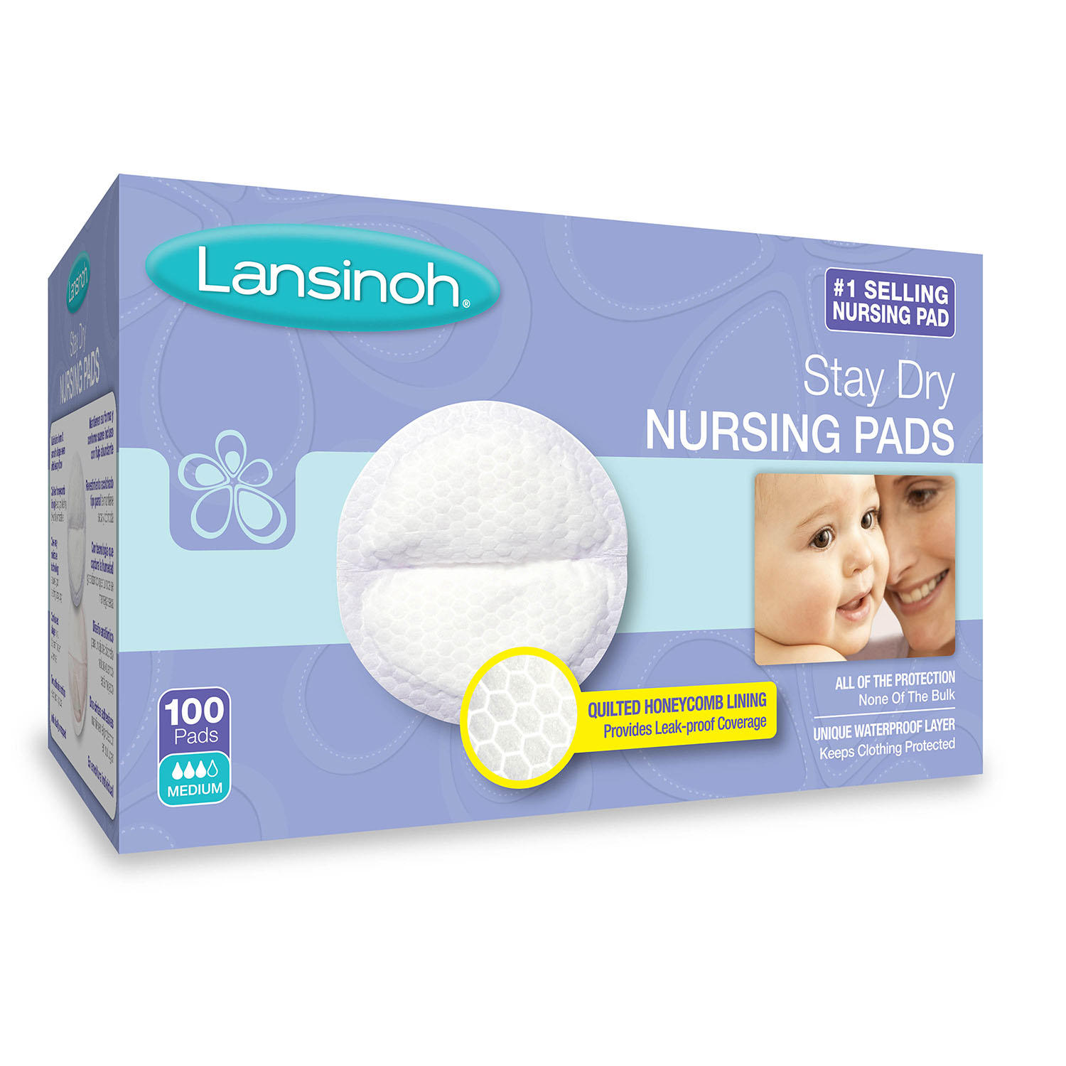 Lansinoh Stay-Dry Leak-Proof Nursing Pads (100 ct.) - Sam's Club