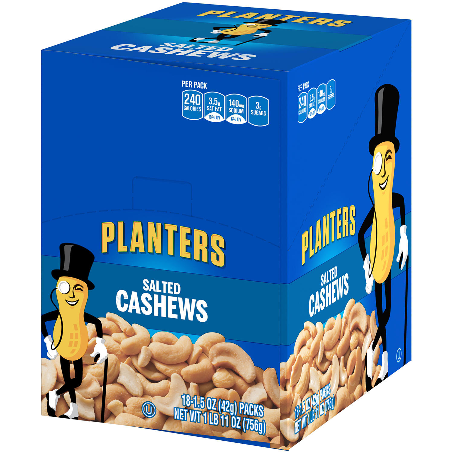 Planters Salted Cashews (1.5 oz, 18 ct.) Best Deals and Price History