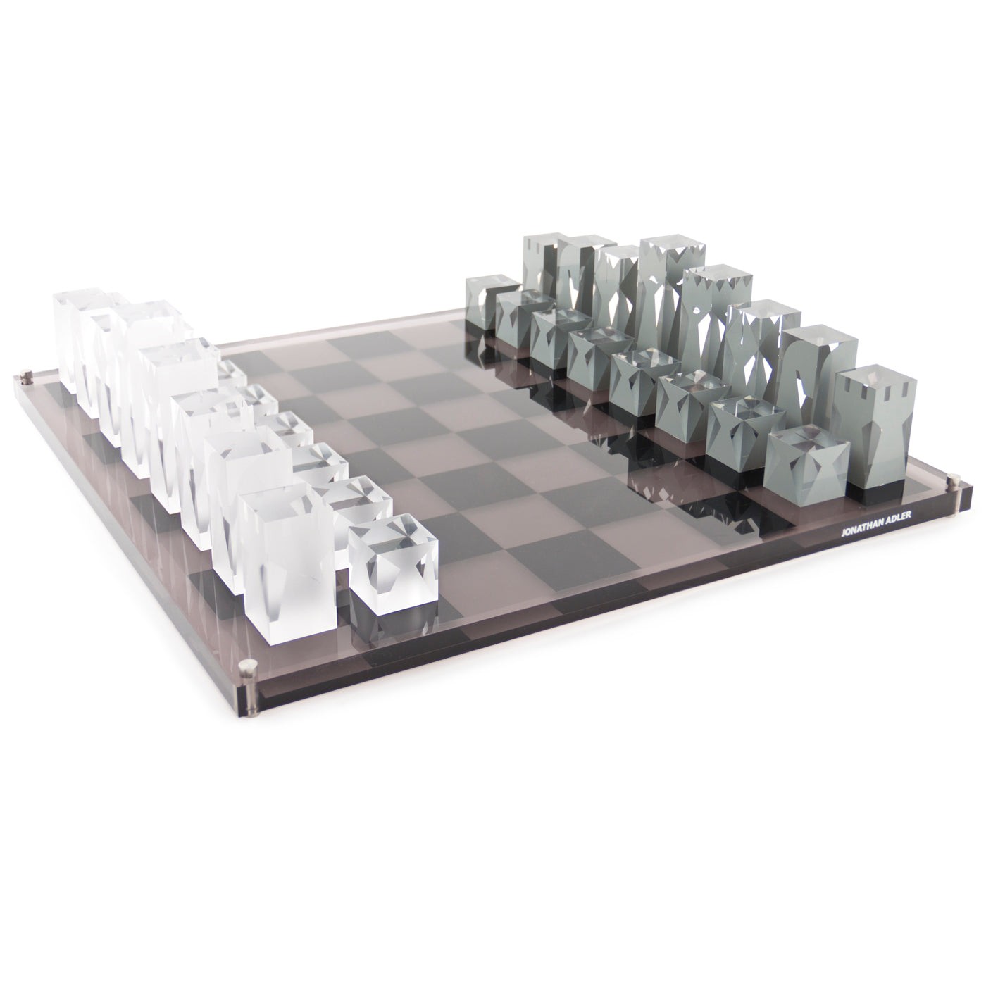 Trademark Games Modern Chess Set - Acrylic Chess Board with 32