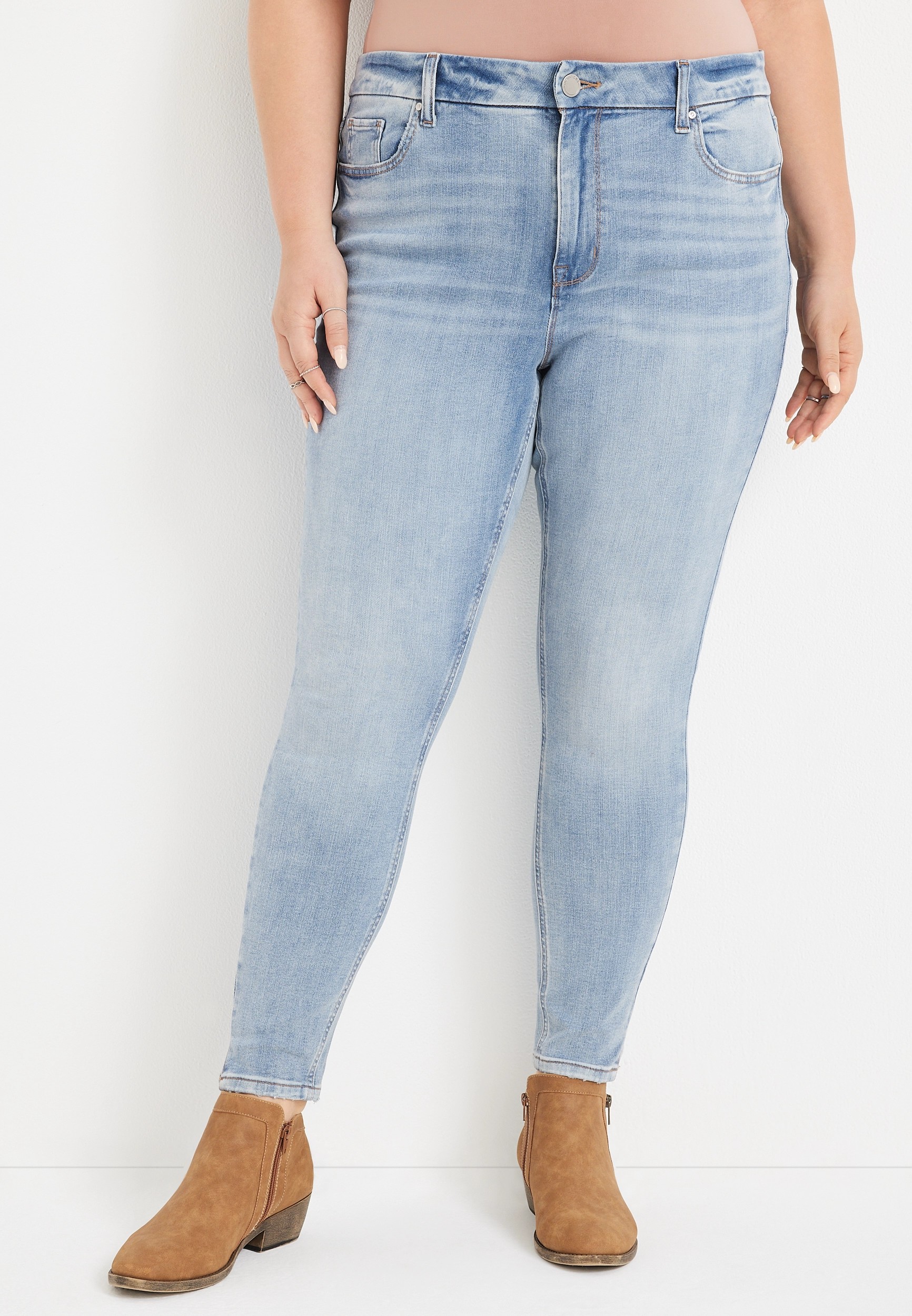 Plus Size m jeans by maurices™ Limitless High Rise Slit Hem Jegging ...