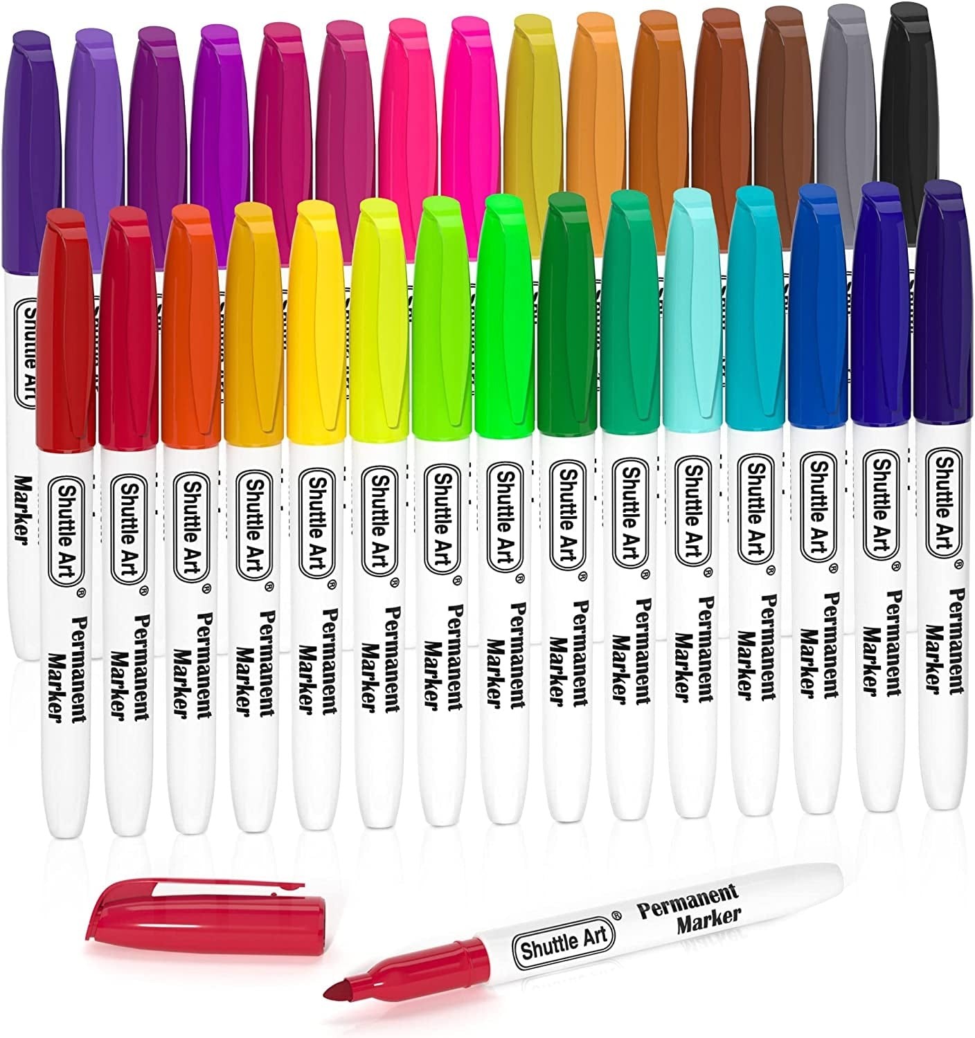  Incraftables Dual Tip Markers Set (24 Colors). Best Fine Tip  Markers for Adult Coloring No Bleed. Assorted Brush Tip Markers for Adult  Coloring Books. Colored Drawing Markers Pens for Kids 