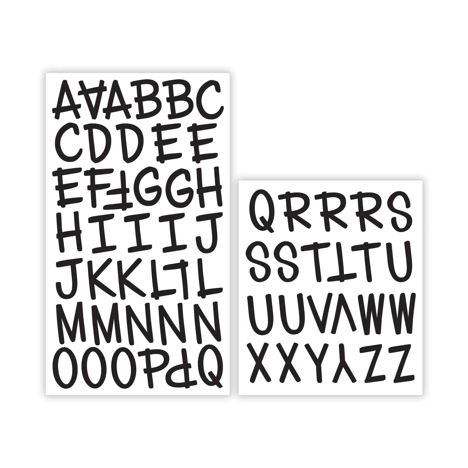 Black Fun Font Alphabet Iron-On Transfers by Make Market®