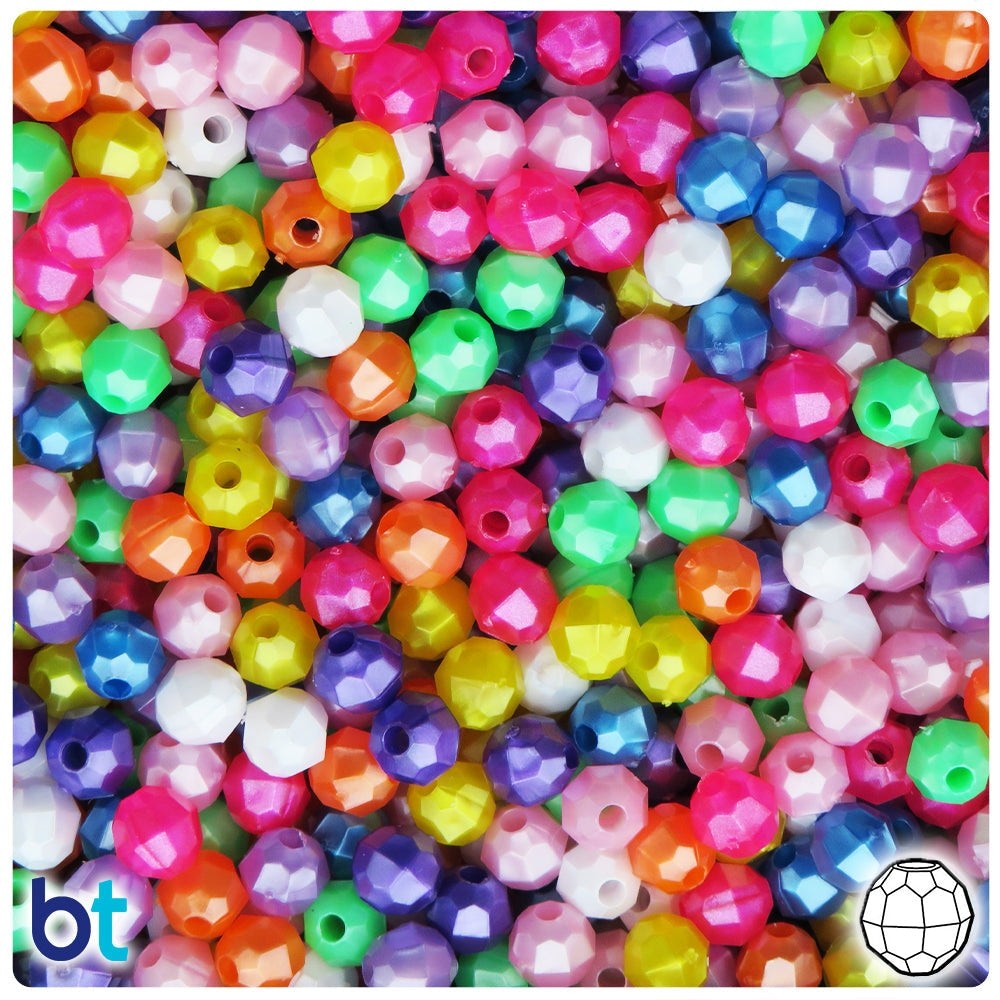 Baby Blue Opaque 6.5mm Mini Barrel Pony Beads (1000pcs)