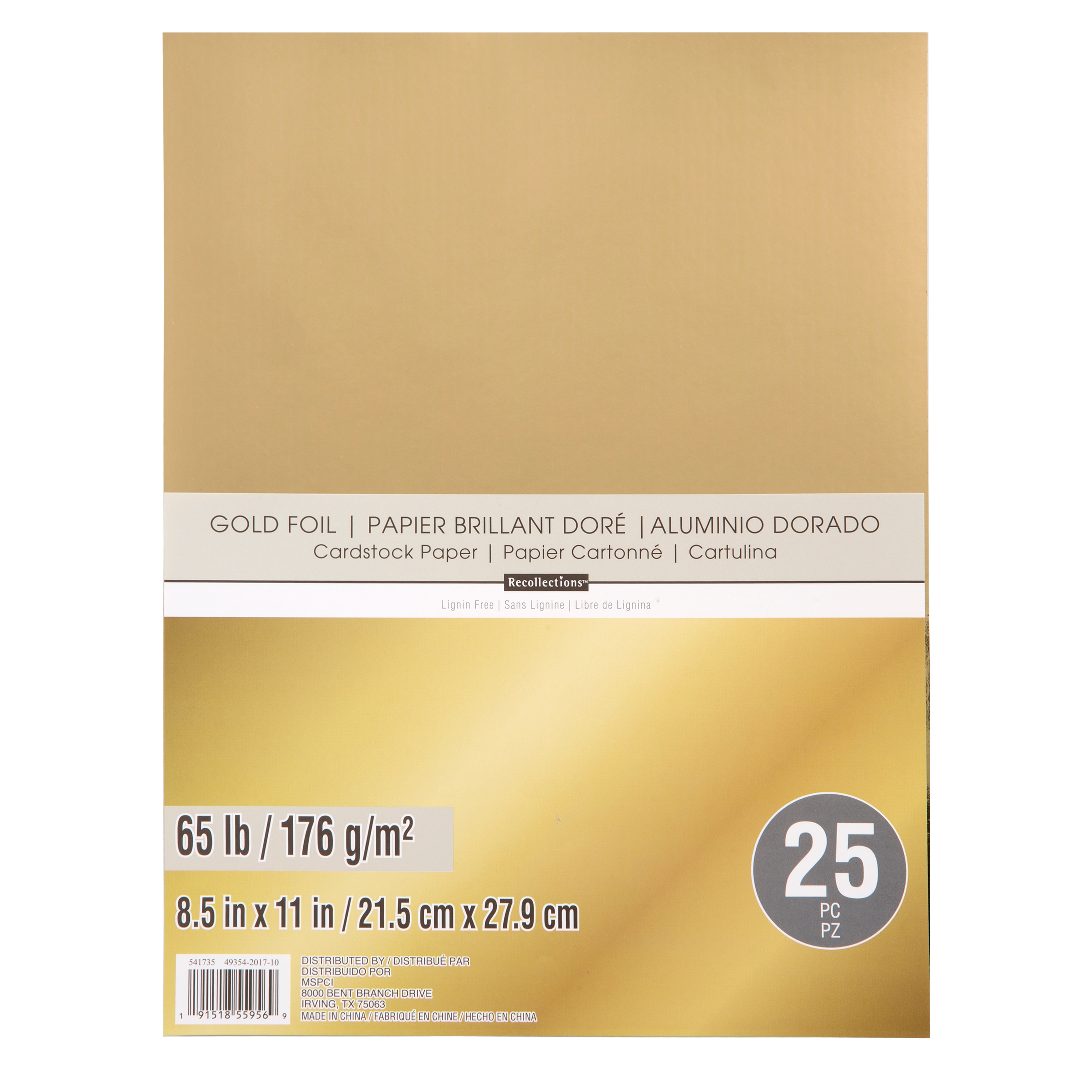 Recollections  COPPER FOIL CARDSTOCK PAPER  8.5 x 11 25 sheets