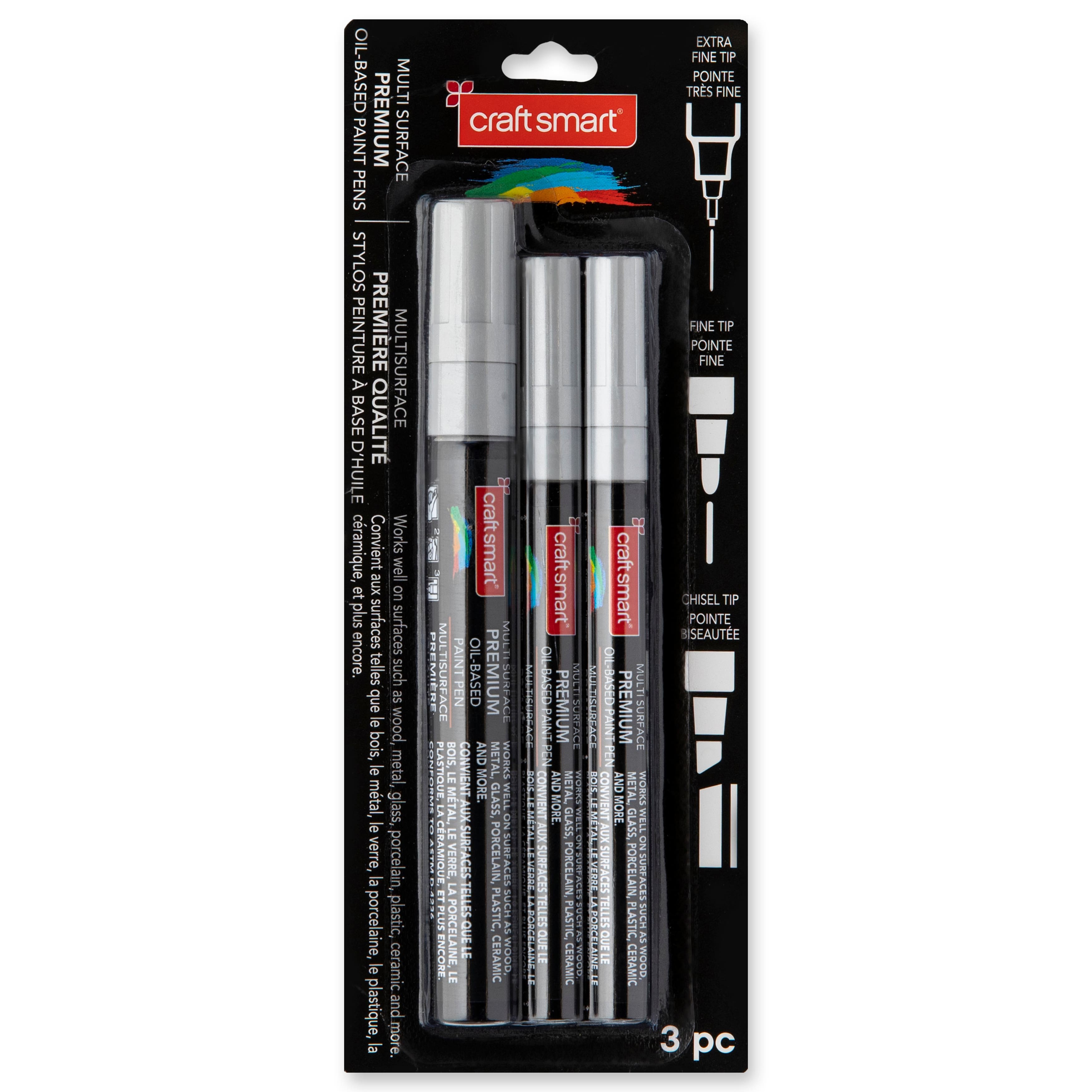 6 Packs: 3 ct. (18 total) Premium Oil-Based Paint Pens by Craft