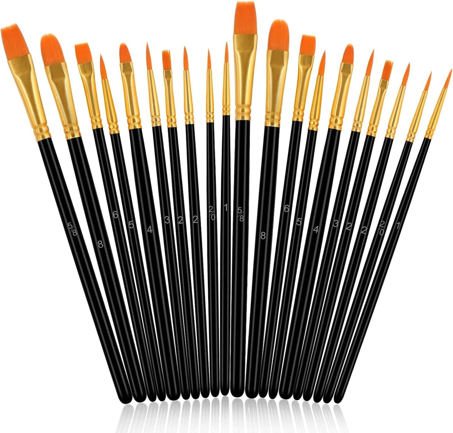 Hello Hobby Round Synthetic Bristle Art Brushes (30 Pack), Age Group 3+