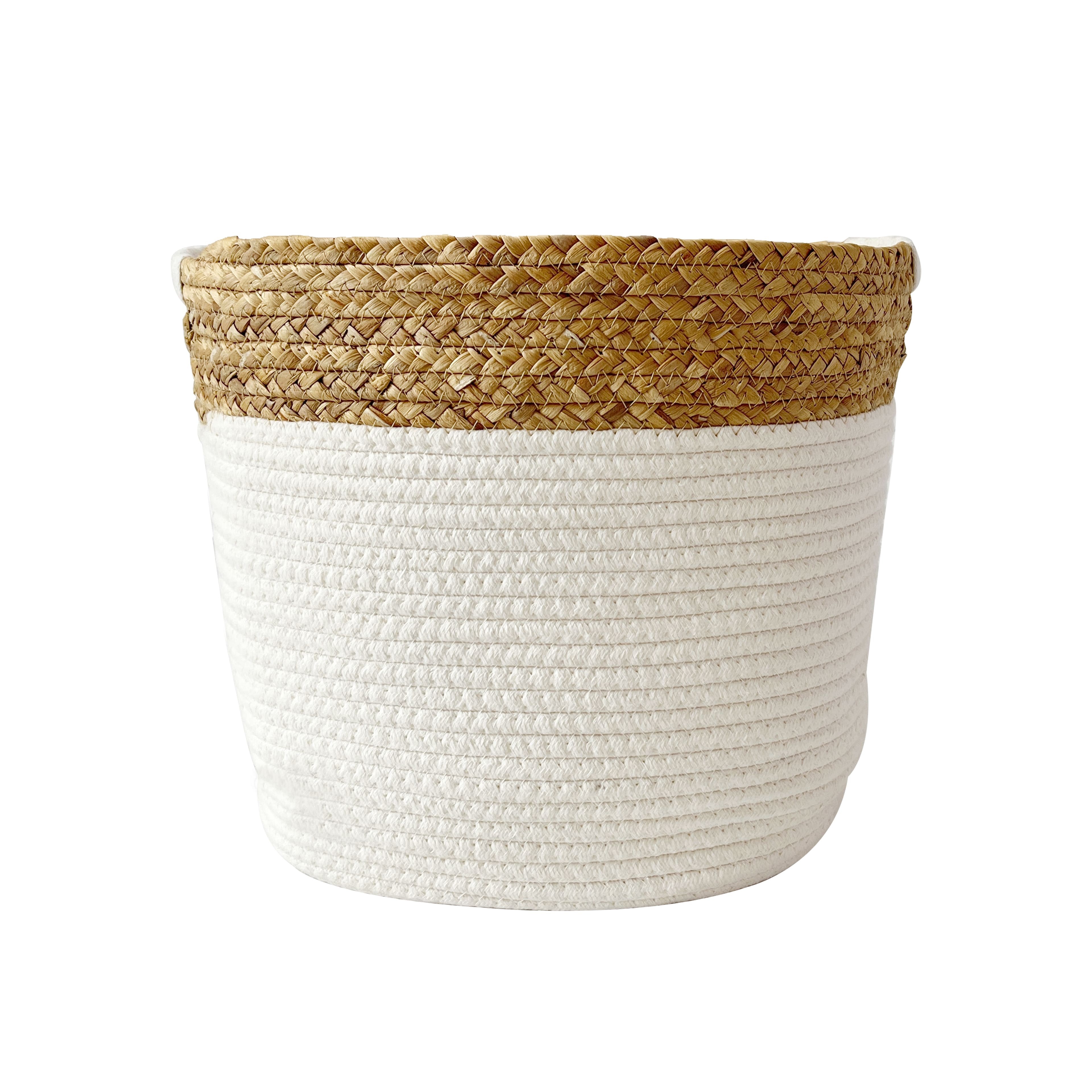 Large Natural & White Rope Basket by Ashland® | 13