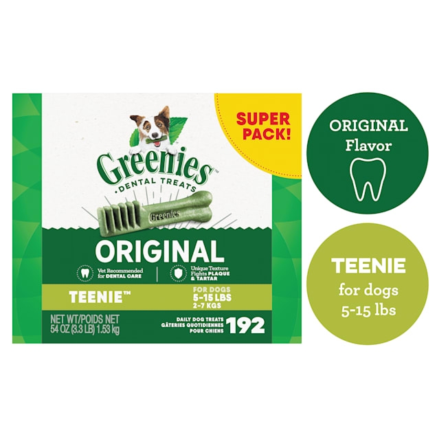 Greenies Original Teenie Dental Dog Treats, 54 oz., Count of 192 Best