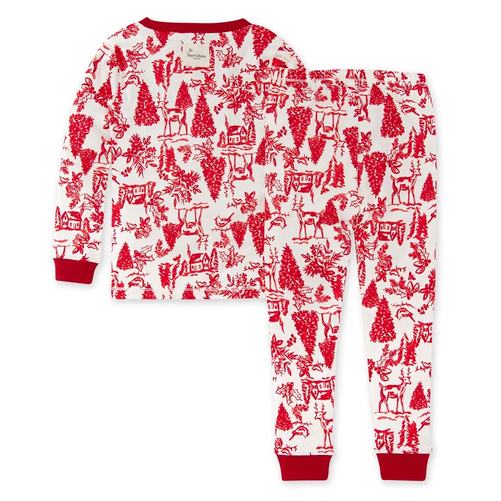 Burt's Bees Baby Size 10Y 2Piece Woodland Winter Organic Cotton Pajama