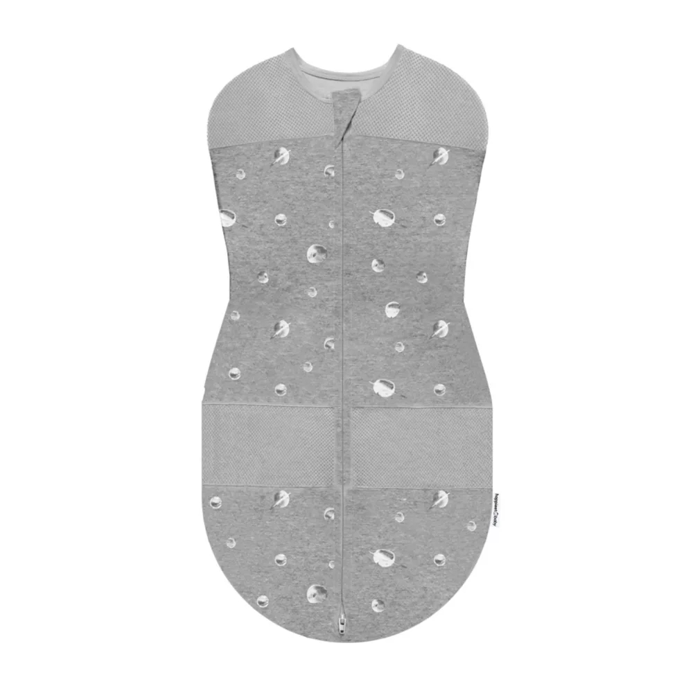 Happiest Baby Large Sleepea Organic Cotton Swaddle In Grey